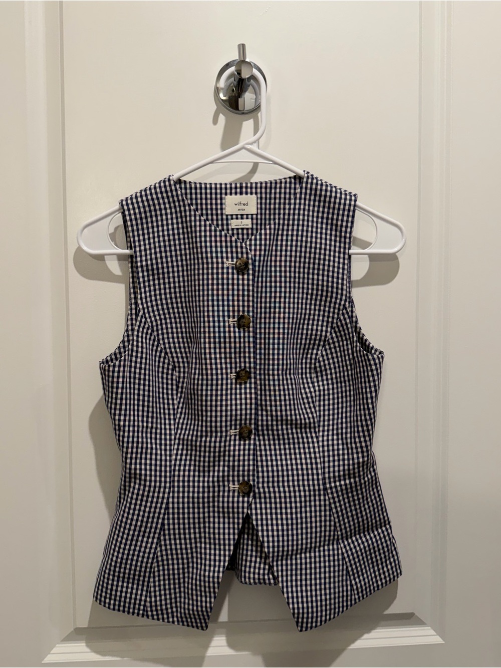 Aritzia Gingham Regal Vest - CruiseLinen - Picture 4 of 7